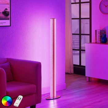 Lindby Sylke stojaca LED lampa, diaľkové ovládanie