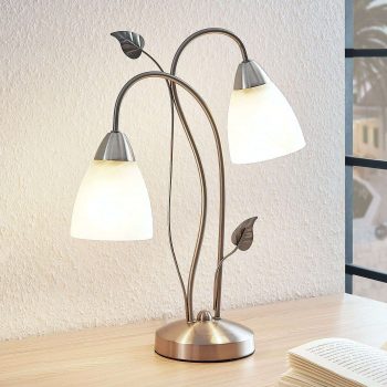 Lindby Yannie stolná LED lampa, dvoj-plameňová