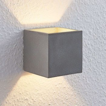 Lindby Nellie betónové nástenné LED svetlo 11,5 cm