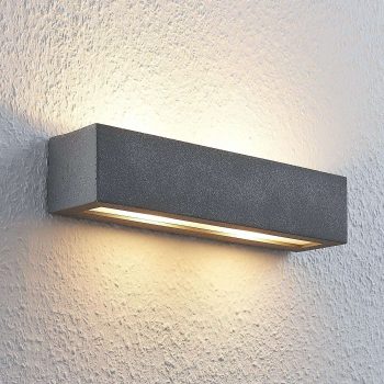 Lindby Nellie betónové nástenné LED svetlo 35,3 cm