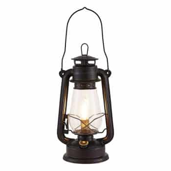 Lindby Raisa stolná lampa, lucerna, hrdza