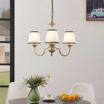 Lindby Lumiel visiaci luster, 3-plameňový