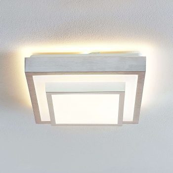 Lindby Mirco hliníkové stropné LED, hranaté, 32 cm