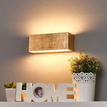 Nástenné LED svietidlo Quentin zlaté 23 cm široké - Image 2
