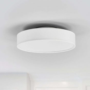 Látkové stropné LED svietidlo Saira 30 cm biele - Image 2