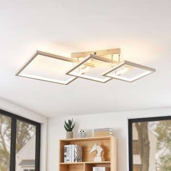 Lucande Avilara stropné LED svietidlo z 3 štvorcov