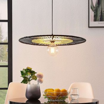 Lindby Nehalino závesná lampa, bambus, plochá