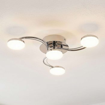 Lindby Dyln stropné LED svietidlo špirála, 4-pl.