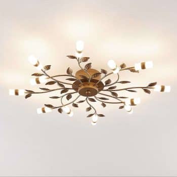 Lindby Bentas stropné LED svietidlo z kovu, bronz