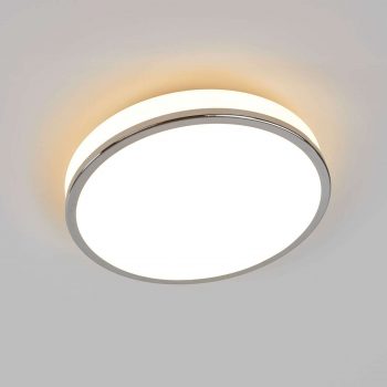Stropné LED svietidlo Lyss chrómový okraj IP44 - Image 2