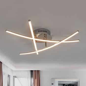 Stropné LED svietidlo Yael chróm 3 tyče