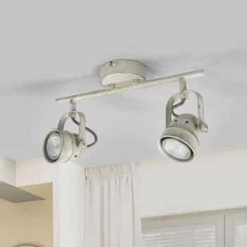 2-plameňové stropné LED svietidlo Leonor v bielej - Image 2