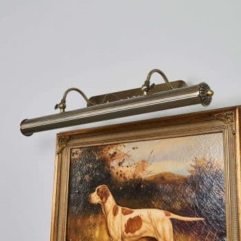 Podlhovastá obrazová lampa Joely starožitná mosadz - Image 2