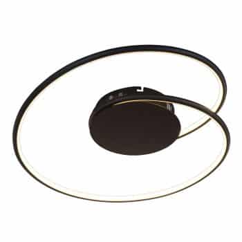 Lindby Joline stropné LED svietidlo, čierne, 45 cm