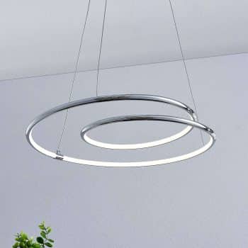 Lindby Lucy závesné LED svietidlo, 45 cm, chróm