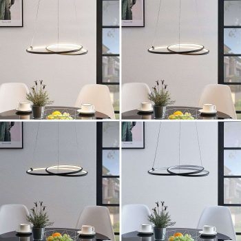 Lindby Lucy závesné LED 45cm, čierna matná