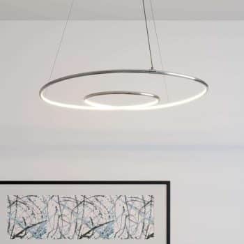 Lindby Lucy závesné LED svietidlo, 70cm, chróm