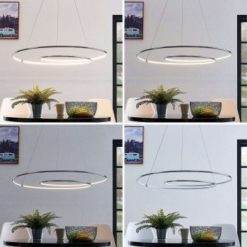 Lindby Lucy závesné LED svietidlo, 90 cm, chróm - Image 2
