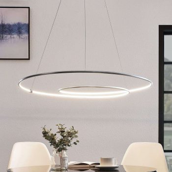 Lindby Lucy závesné LED svietidlo, 90 cm, hliník