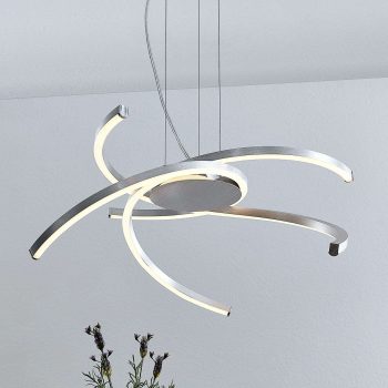 Lindby Katris závesné LED svietidlo, 58 cm, hliník