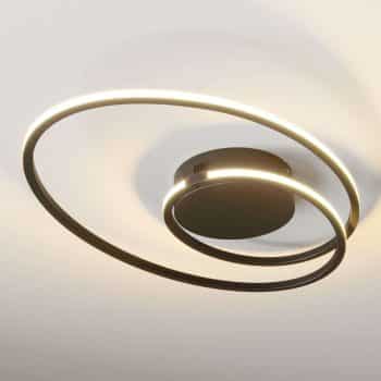 Lindby stropné LED svietidlo Xenias čierne 49 x 30