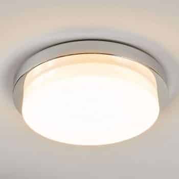 Chrómovo lesklé stropné LED svietidlo Cordula IP44