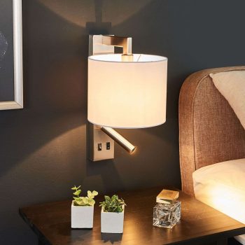 Biele nástenné svetlo Mavis LED lampa na čítanie
