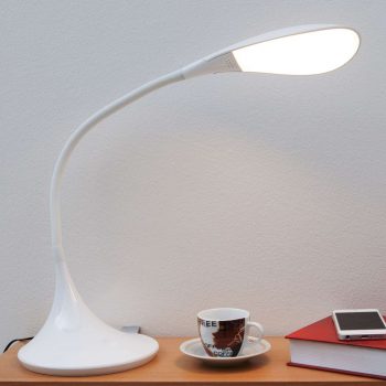 LED lampa na písací stôl Josia, biela
