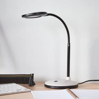 LED lampa na písací stôl Ivan svetlosivá a čierna - Image 2