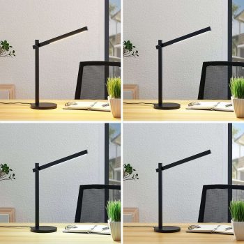 Lindby Loretta LED lampa na písací stôl CCT čierna - Image 2