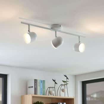 Lindby Ilka stropné LED svietidlo biele 3-pl. - Image 2