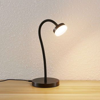 Lindby Dariel stolná LED lampa, čierna - Image 2