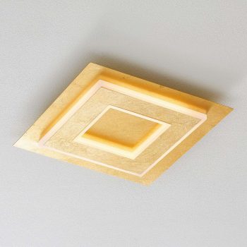 Štvorcové zlaté stropné LED svietidlo Granada - Image 2
