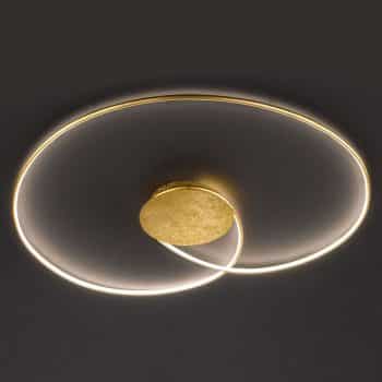 Stropné LED svietidlo Opus, zlaté, dĺžka 90 cm