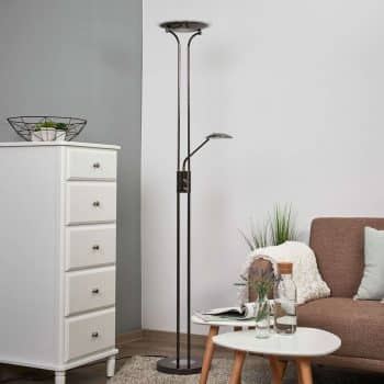 Lesklé stropné LED svietidlo Aras čierno-chrómové - Image 2