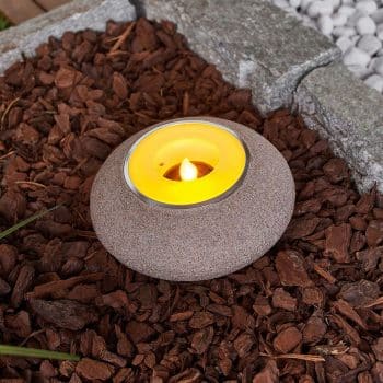 Solárna čajová sviečka Shivani s LED polyrezín