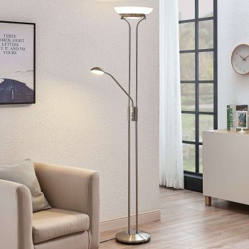 Stropné LED svietidlo Dimitra lampa čítanie nikel