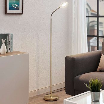 LED lampa na čítanie Meghan nastaviteľná mosadz
