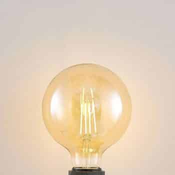 LED E27 G125 6,5W 2500 K jantár 3-krokový stmievač