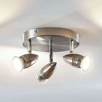 Stropné LED svietidlo Benina, 3-plameňové, okrúhle