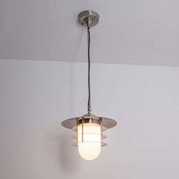 Dekoratívna vonkajšia závesná lampa Mian oceľ - Image 2