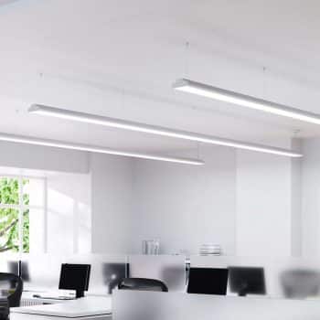 Kancelárska závesná lampa Lexine diódy LED biela - Image 2