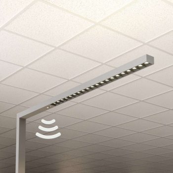 Stojaca LED lampa Laris, strieborná, 4 000 K