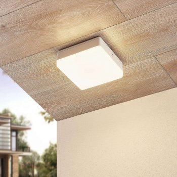 Stropné LED svietidlo Thilo IP54 biele 16 cm - Image 2