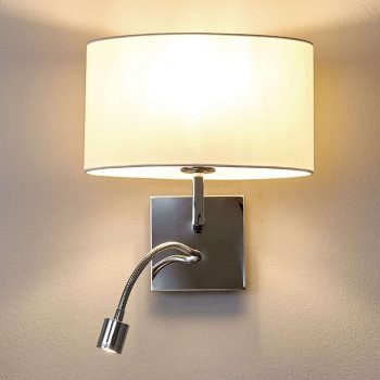 Biele nástenné svetlo KarlaLED lampa na čítanie
