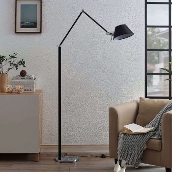 Lampa na čítanie Alika látkové tienidlo čierne - Image 2