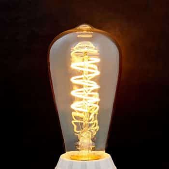 E27 LED Rustika Curved Line 4W 2200K jantár