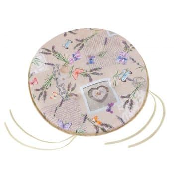 Bellatex Sedák okrúhly hladký Ema Patchwork levanduľa, 40 cm