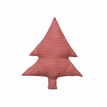 Domarex Tvarovaný vankúšik Smrčok červené prúžky, 40 cm