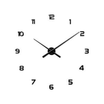Lavvu LCT1170 Nalepovacie hodiny 3D Sticker Black Numerals, čierna